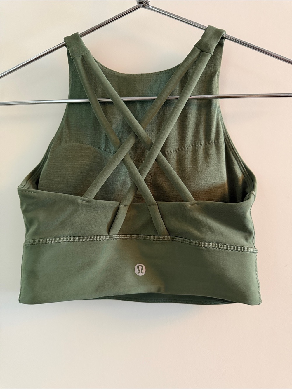 lululemon athletica Olive Green Strappy Crop Top